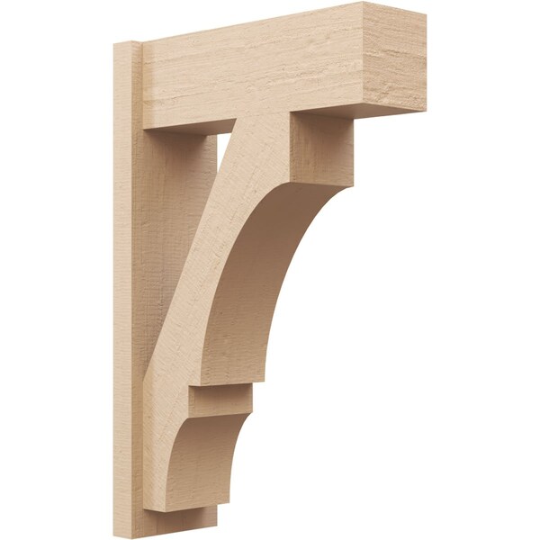 Ekena Millwork 8-in W x 22-in D x 34-in H Balboa Block Rough Cedar Woodgrain TimberThane Outlooker, Primed Tan OUTUR080X22X34BOA44RCPR - main